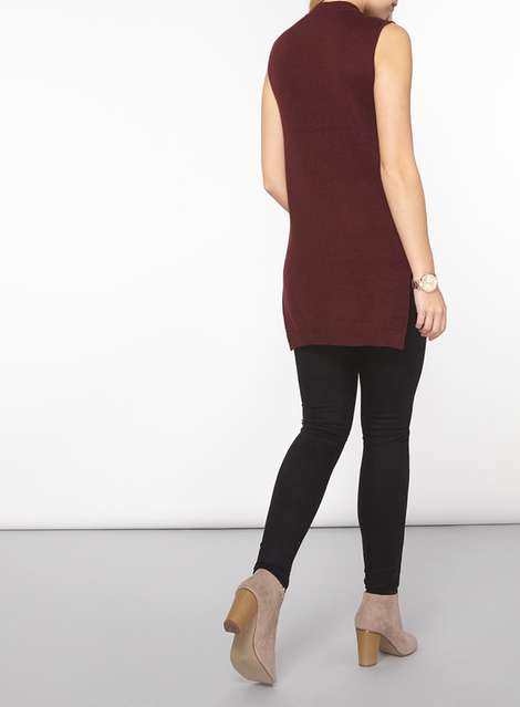 Berry Sleeveless Tabbard jumper